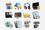 Remote Work 3D Icon Set, an Object 3D Model by Eklip Studio (Thumbnail 3 of 3)