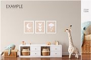 Kids Frames & Wall Mockup Bundle - 6, a Print Template by Yuri-U (Thumbnail 9 of 28)