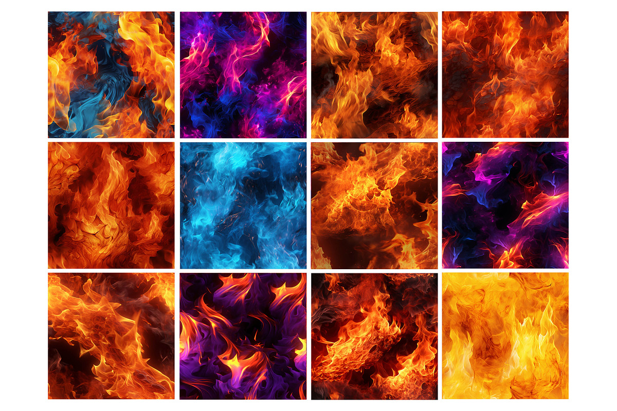 Fire Flame Seamless Pattern, a Pattern Graphic by Forhadx5 (Photo 10 of 13)