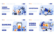 Flat Design Landing Page, a Finance Illustration by alexdndz (Thumbnail 8 of 11)