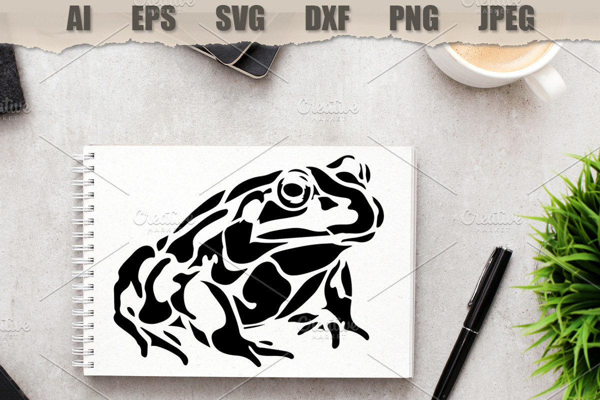 Stencil Frog, a Decorative Illustration by MARYCRAFTIRIA (Photo 2 of 3)