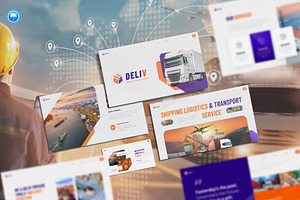 Logistics & Transport Keynote, a Presentation Template by Pixslides