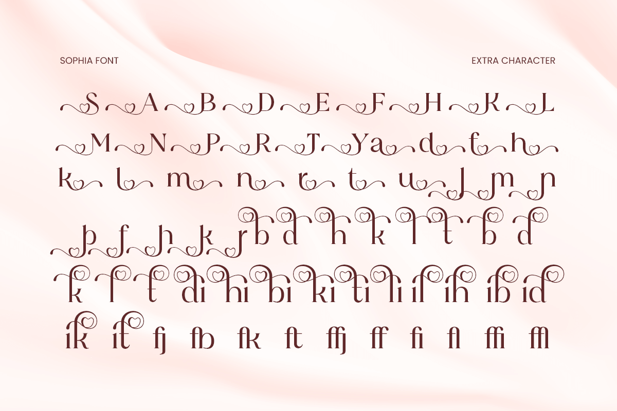 Sophia - Beauty Lovely Swash Font, a Serif Font by Sensatype (Photo 8 of 12)