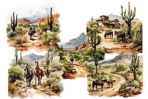 Wild Wild West Clipart Bundle