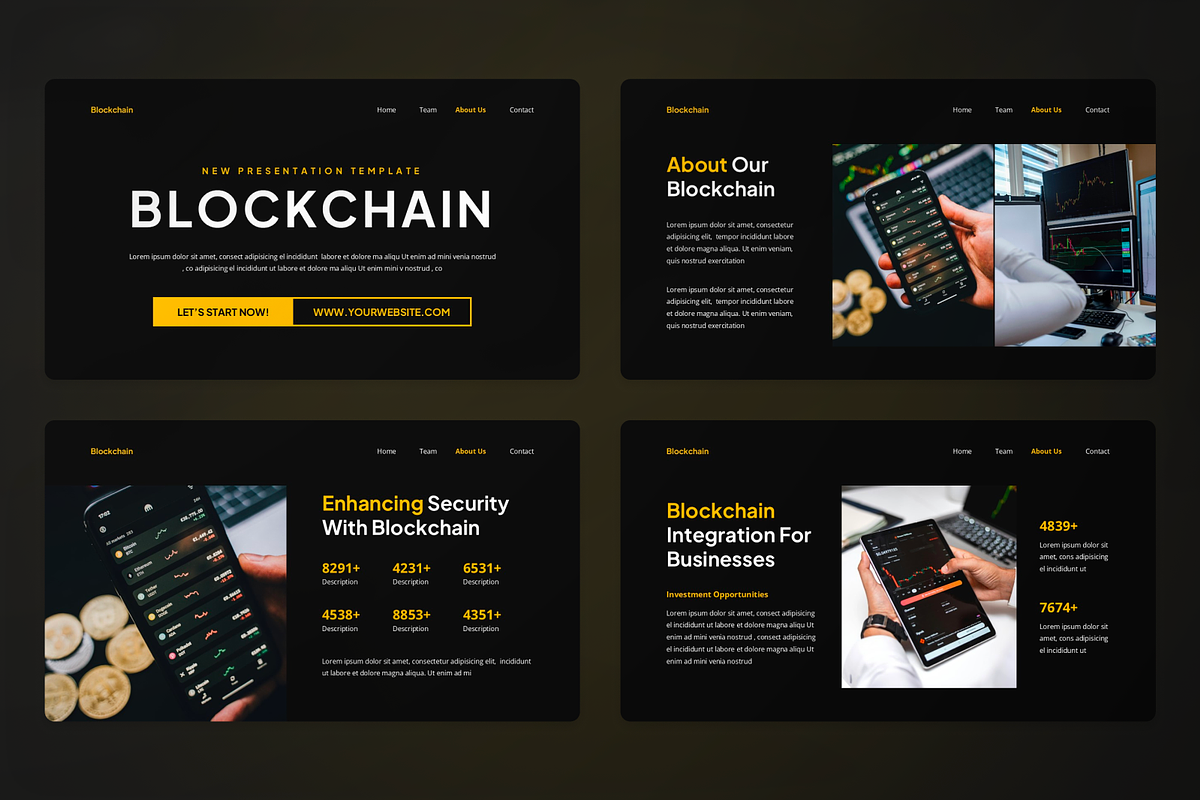 Blockchain Presentation Powerpoint, a Presentation Template by SquidPixey (Photo 2 of 7)