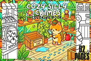 Cozy Silly Crimes Coloring Book, a Decorative Illustration by Design Station (Thumbnail 1 of 3)