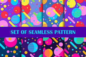 Christmas seamless pattern set