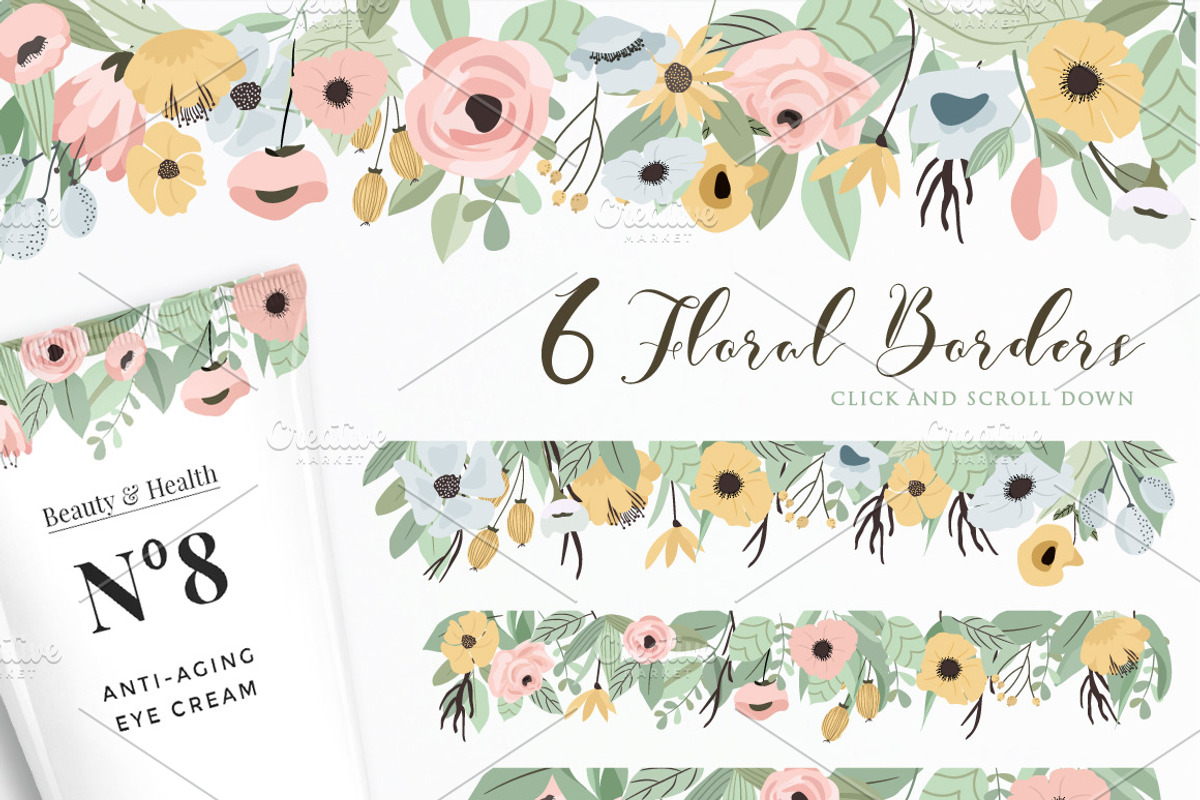 Little Garden - Floral Vector Set, a Background Graphic by wulano (Photo 5 of 9)