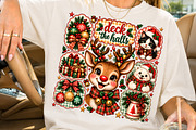 Deck The Halls Reindeer Christmas PN, a Seasonal Illustration by Rose Art (Thumbnail 2 of 4)