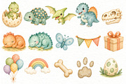 Dinosaur Clipart Bundle, an Animal Illustration by Villa 11 Estudio (Thumbnail 3 of 7)