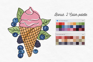 Summer Berries Ice Cream Stamps