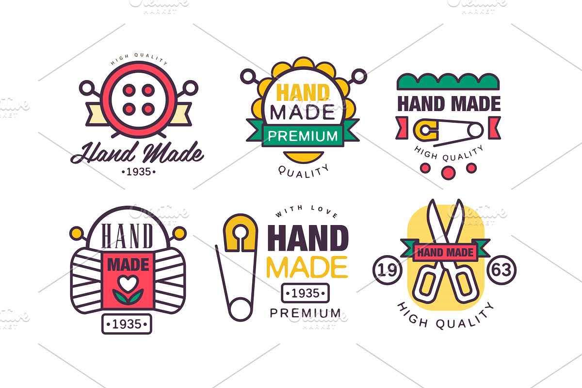 Hand Made Needlework Badge and Logo, an Object Illustration by TopVectors
