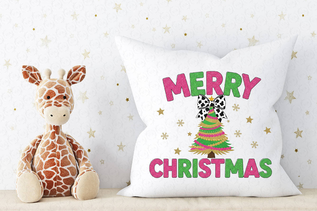 Colorful Glitter Merry Christmas PNG, an Illustration by Craft Nest (Photo 5 of 6)