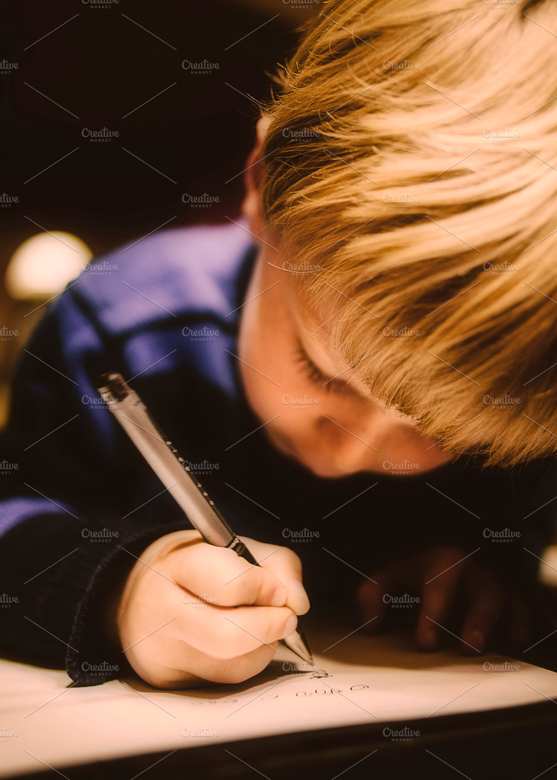 Little Boy Writing