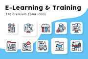 E-Learning and Training Color Icons, a Duotone Icon by vectorstank (Thumbnail 1 of 3)
