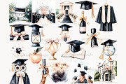 Graduation Clipart PNG, a Person Illustration by GlamArtZhanna (Thumbnail 4 of 8)