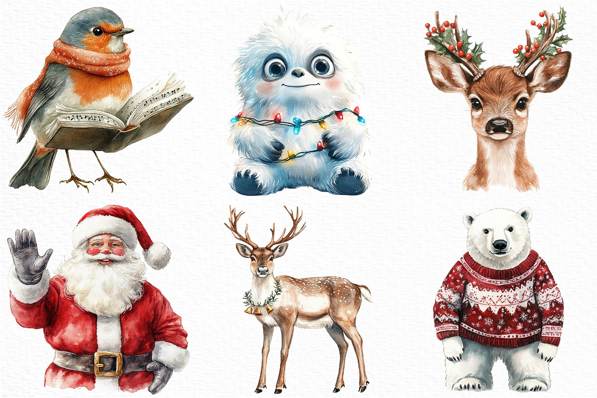 Christmas Characters Png, an Illustration by Craft Nest (Photo 3 of 6)