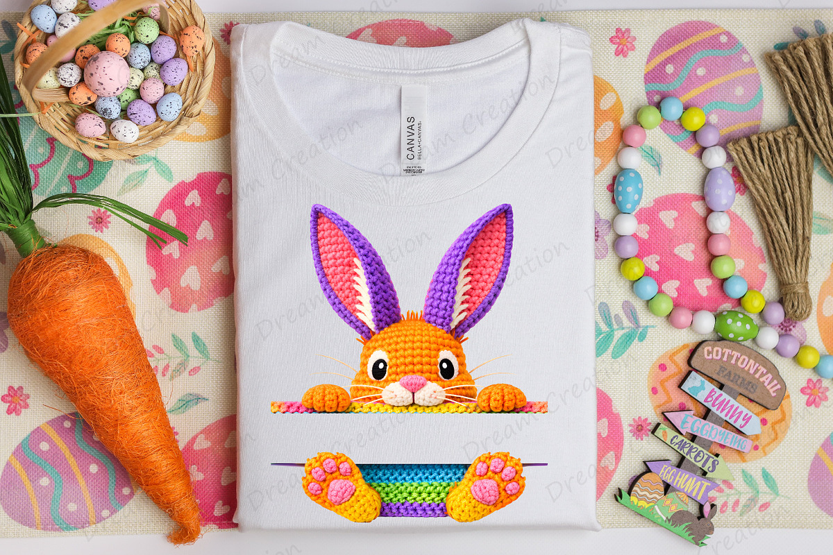 Faux Yarn Bunny Easter Bunny PNG, an Illustration by Dream Creation (Photo 6 of 6)