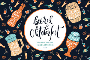 Beer Handdrawn Set — Oktoberfest!