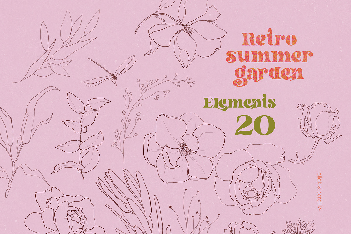 Retro Floral Summer Garden, an Object Illustration by Colden Blue (Photo 6 of 11)