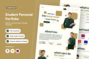 Lucas - Student Portfolio Landing, a Landing Page Template by productype1 (Thumbnail 1 of 5)