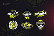 6 Basketball Emblems + Bonus, an Illustration by TickStyle (Thumbnail 2 of 4)