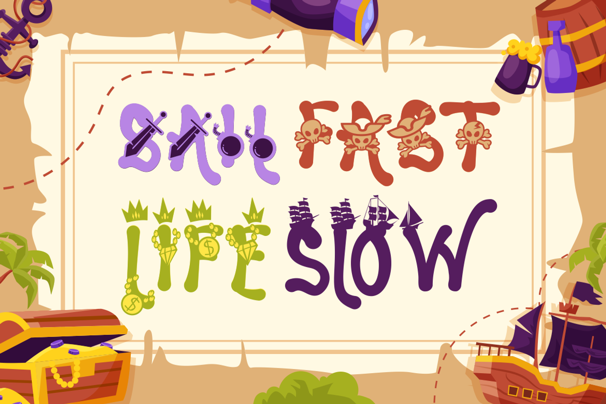 Sailing Scribe - Pirate Font, a Font by PutraCetol Studio (Photo 3 of 11)