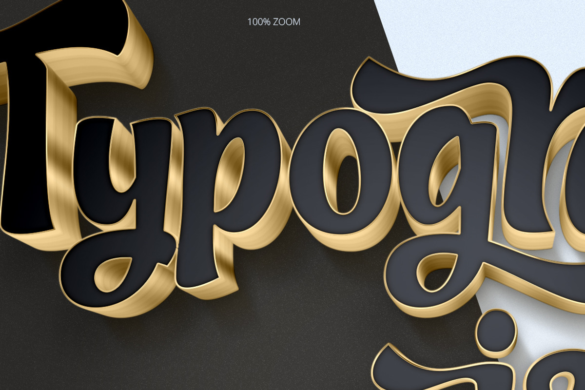 3D Gold Text Effects, a Layer Style Add-On by survivor (Photo 3 of 5)