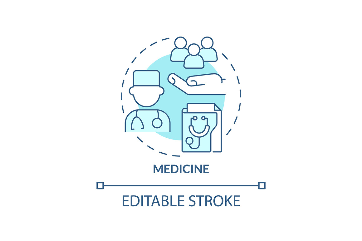 Medicine turquoise concept icon, an Outline Icon by bsd studio