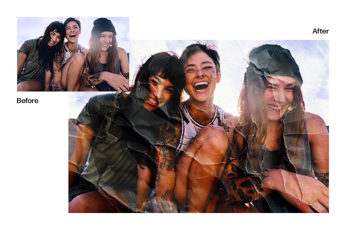 Crumpled Paper Photo Effect Template, a Layer Style Add-On by DesignerCandies (Photo 4 of 7)