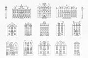 Houses line illustration set, an Object Illustration by NatalieArtShop (Thumbnail 4 of 11)