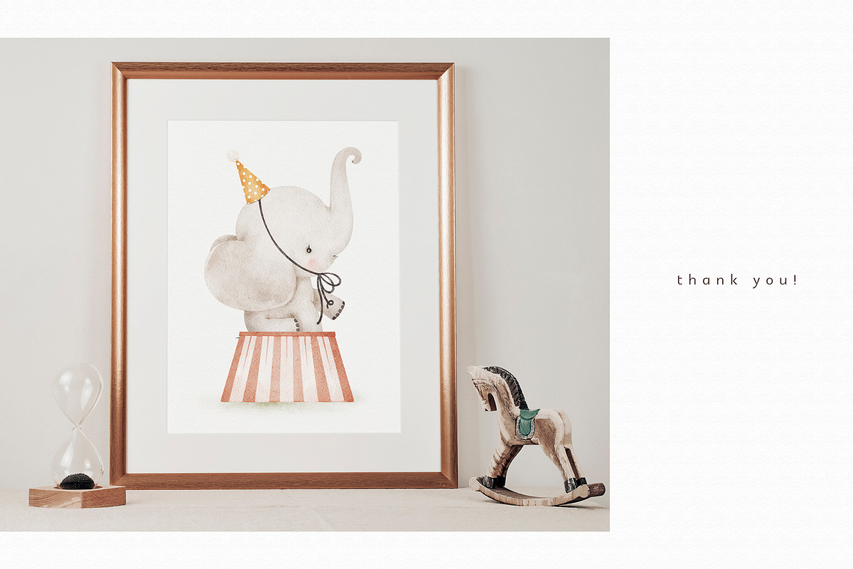 CIRCUS watercolor illustrations, an Animal Illustration by erasovas (Photo 10 of 10)