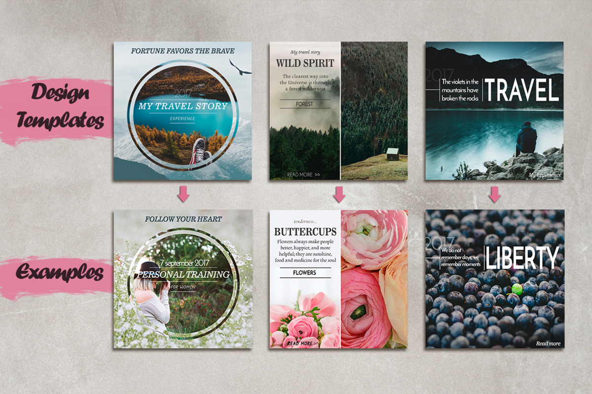 12 Instagram Templates, a Social Media Template by SwetTS (Photo 3 of 3)