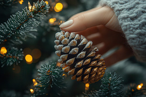 Winter decor creation with holiday s, a Photo by Tanuart