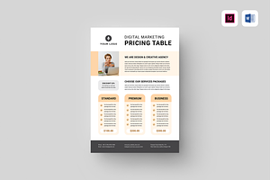 Pricing Table Flyer, a Flyer Template by Leaflove