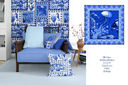 Nautical Delft Blue Collection, a Pattern Graphic by ArtPavo (Thumbnail 2 of 12)
