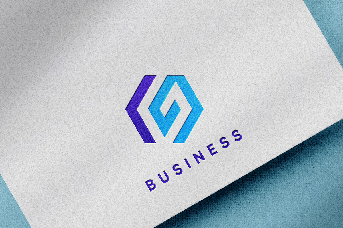 Negative Space G Lettering Logo, a Branding & Logo Template by gdrony (Photo 4 of 5)