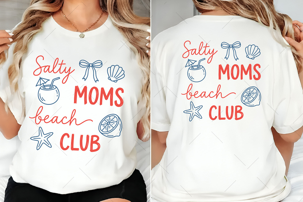 Doodle Summer Salty Moms Beach Club, an Illustration by OK Design (Photo 2 of 5)