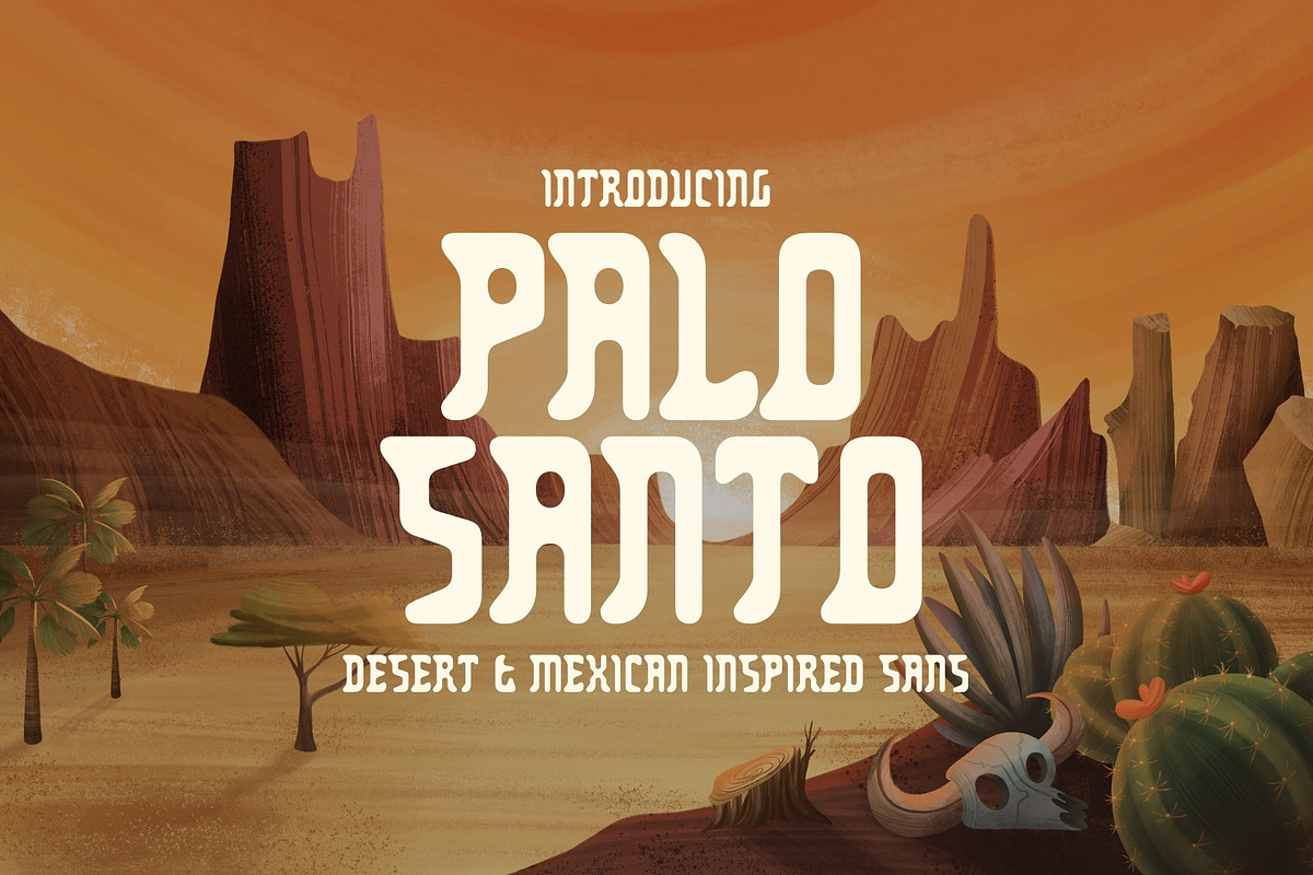 Palo Santo – Desert & Mexican Type, a Sans Serif Font by HipFonts (Photo 1 of 6)
