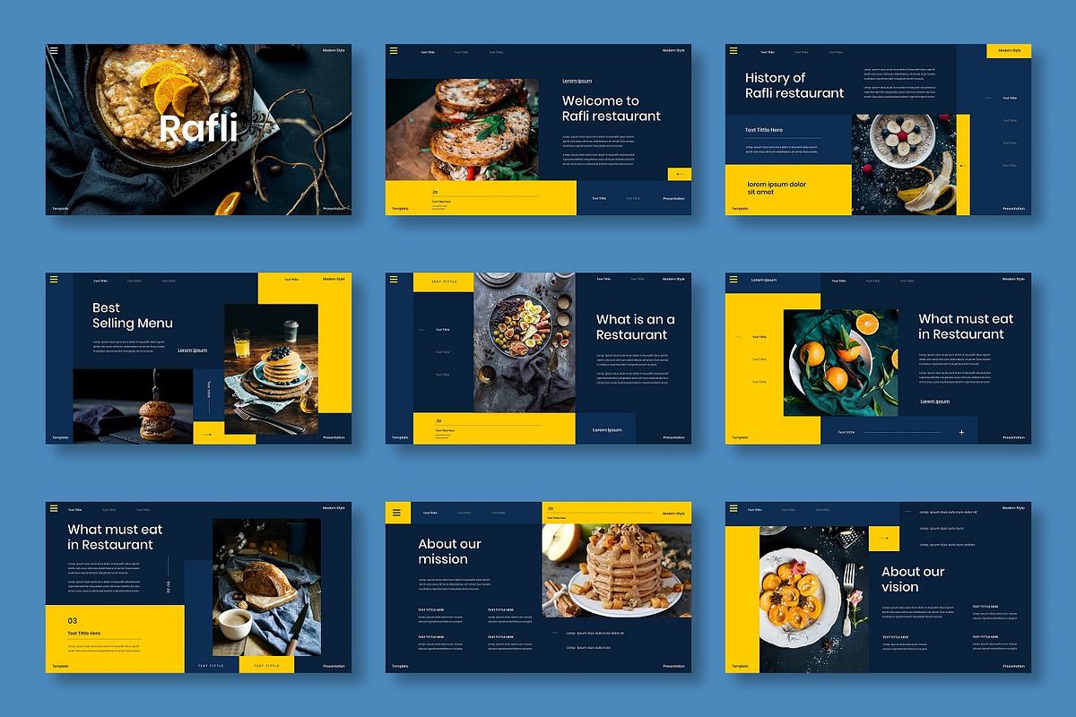 Rafli - Food Business Google Slide, a Presentation Template by Dens Creative Studio (Photo 2 of 6)