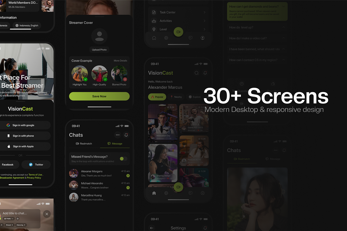 Visioncast - Streaming Platform UI K, a Device Mockup by Odama (Photo 4 of 6)