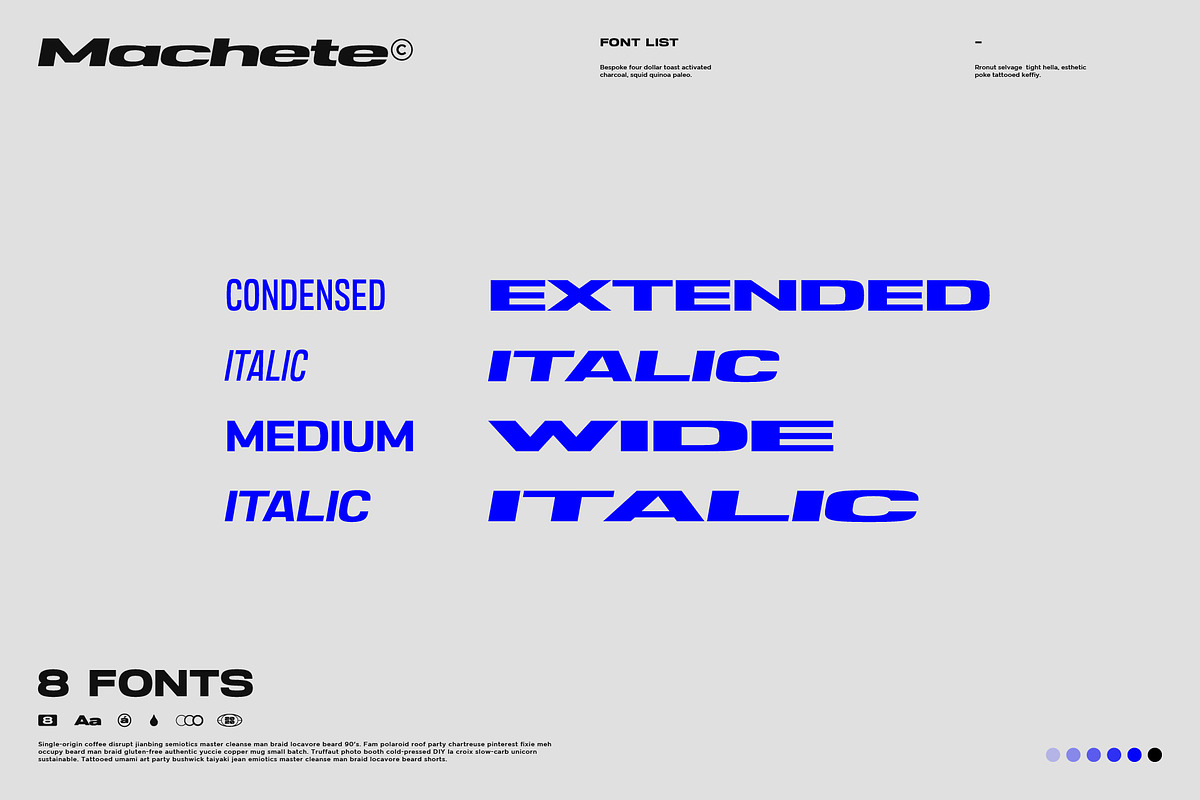 Machete, a Sans Serif Font by TypeJuice™ (Photo 3 of 9)