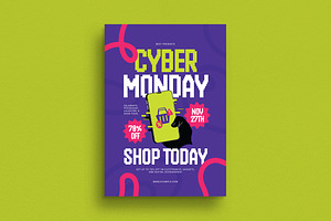 Cyber Monday Sale Flyer, a Flyer Template by Guuver