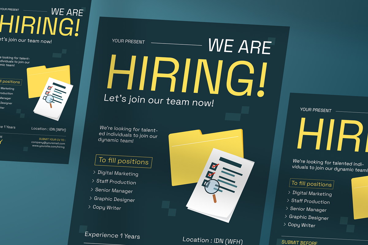 Green We are Hiring Flyer, a Flyer Template by Annora Studio (Photo 5 of 6)