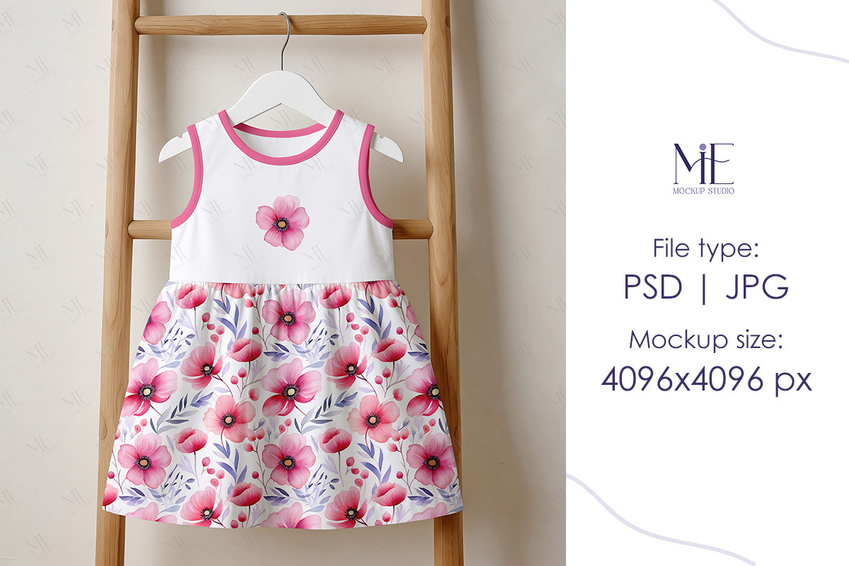 Dress Mockup, Kids Clothing Mock up, an Advertising Mockup by Mie Mockup Studio (Photo 4 of 7)
