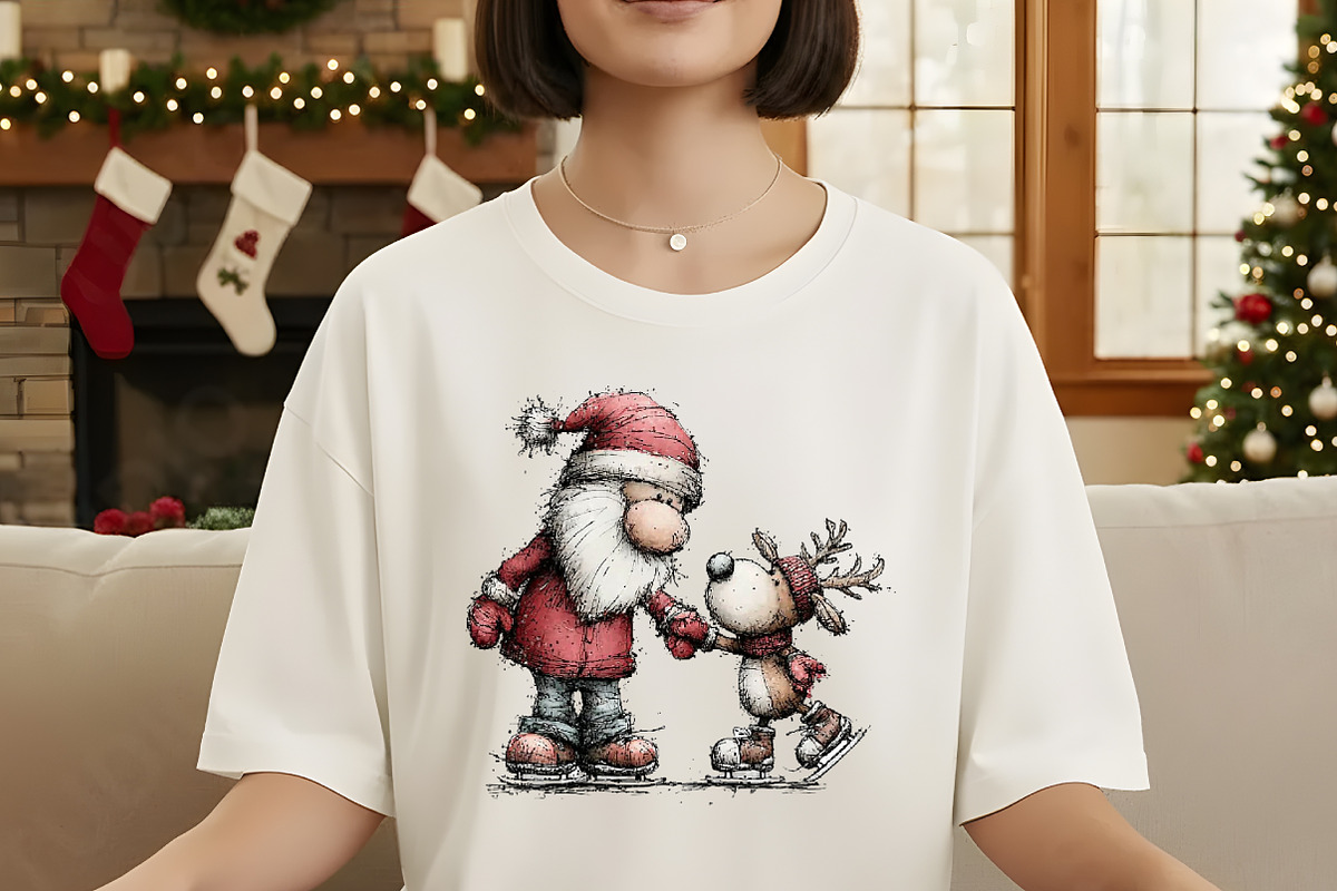 Funny Christmas Santa & Reindeer, an Illustration by Designworld (Photo 5 of 7)