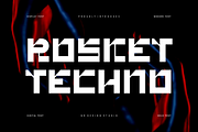 Rosket Techno Font, a Sans Serif Font by QR Design Studio (Thumbnail 1 of 8)