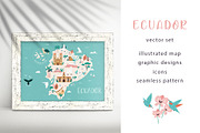 Ecuador Illustrated Vector Map, an Illustration by danceyourlife (Thumbnail 1 of 8)