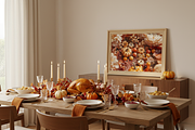 Autumn Pumpkins & Flowers Wall Art, a Background Graphic by Floraphoria (Thumbnail 10 of 12)