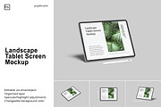 Landscape Tablet Screen Mockup, an iPad Mockup by Graphiculon (Thumbnail 1 of 11)